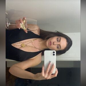 For Love & Lemons Black Bodysuit